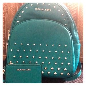 Michael Kors backpack and matching wristlet